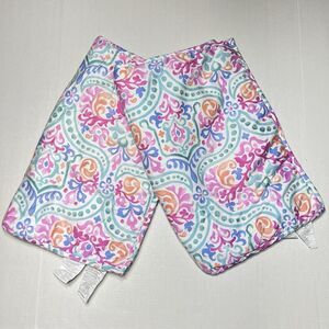 2 Pottery Barn Jessie 26" Pillow Shams Scroll Medallion Pink Green Floral Teen